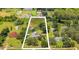 Aerial view of property showing house and large lot at 4147 Boggy Creek Rd, Kissimmee, FL 34744