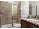 Clean bathroom with shower, toilet and granite vanity at 280 Pendant Ct, Kissimmee, FL 34747