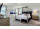 Bright bedroom featuring a comfortable bed and stylish decor at 280 Pendant Ct, Kissimmee, FL 34747