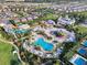 Aerial view of resort-style water park with slides and pools at 280 Pendant Ct, Kissimmee, FL 34747