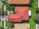 Bird's eye view of the property, highlighting its layout and landscaping at 722 Coronado Dr, Kissimmee, FL 34759