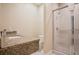 Bathroom with granite countertop, shower, and toilet at 3213 Brasilia Ave, Kissimmee, FL 34747