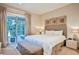 Bright bedroom with king-size bed and access to balcony at 3213 Brasilia Ave, Kissimmee, FL 34747