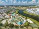 Large community pool with waterslides at 4722 Sleepy Hollow Dr, Kissimmee, FL 34746