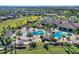 Aerial view of community pool and surrounding homes at 1431 Olympic Club Blvd, Champions Gate, FL 33896