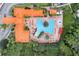Aerial view of community pool and surrounding buildings at 1301 Tuscan Ter # 9403, Davenport, FL 33896