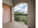 Balcony with treetop views and access to elevator at 1301 Tuscan Ter # 9403, Davenport, FL 33896