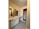 Clean bathroom with vanity, mirror, and shower stall at 5150 Picadilly Circus Ct # 7, Orlando, FL 32839