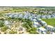 Aerial view of community with resort-style pool, playground, and modern townhomes at 7770 Sandy Ridge Dr # 201, Reunion, FL 34747