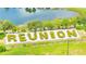 Aerial view of Reunion community sign at 7770 Sandy Ridge Dr # 201, Reunion, FL 34747