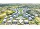 Aerial view of Reunion community resort-style pool at 7770 Sandy Ridge Dr # 201, Reunion, FL 34747