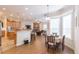 Open kitchen with island, breakfast bar, and ample cabinet space at 1380 E Lake Shore Blvd, Kissimmee, FL 34744