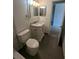 Updated bathroom with a vanity, toilet, and tiled shower at 2912 S Semoran Blvd # 9, Orlando, FL 32822