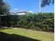 Backyard view showing hedges and grass at 2912 S Semoran Blvd # 9, Orlando, FL 32822