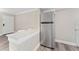 Stainless steel refrigerator in a newly remodeled kitchen at 127 Oyster Bay Cir # 110, Altamonte Springs, FL 32701