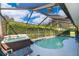 Relaxing swimming pool and hot tub with screened enclosure at 2918 Sunset Retreat Ct, Kissimmee, FL 34747