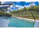 Refreshing swimming pool and spa with a screened enclosure at 2918 Sunset Retreat Ct, Kissimmee, FL 34747