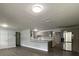 Modern kitchen with gray cabinets and white countertops at 815 S Bay Ave, Sanford, FL 32771