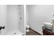 Clean bathroom with shower, toilet, and vanity at 4350 E Hinson Ave, Haines City, FL 33844