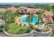 Resort-style pool with a spa and lounge area at 341 Navarra Ln, Davenport, FL 33837