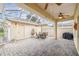 Covered patio with pavers, seating area, and fountain at 123 Gulf Dr, Kissimmee, FL 34759