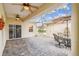 Covered patio with pavers, seating area, and fountain at 123 Gulf Dr, Kissimmee, FL 34759