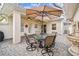 Covered patio with pavers, seating area, and fountain at 123 Gulf Dr, Kissimmee, FL 34759
