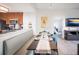 Modern dining area with a built-in bench and breakfast bar at 14501 Grove Resort Ave # 3439, Winter Garden, FL 34787