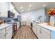 Modern kitchen with white cabinets and stainless steel appliances at 872 Sydney St, Davenport, FL 33837