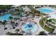 Resort-style community pool and water features with surrounding landscaping at 1157 Challenge Dr # 1157, Davenport, FL 33896
