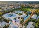 Aerial view of a community water park with water slides and a pool at 7617 Brookhurst Ln, Kissimmee, FL 34747