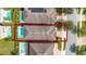 Aerial view showcasing home's private pool and location at 7617 Brookhurst Ln, Kissimmee, FL 34747