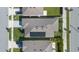 Aerial view of house featuring solar panels and a neighborhood setting at 2195 Bluebird Pl, St Cloud, FL 34771