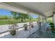 Covered porch with a view of the backyard at 3105 Pastures Rd, Kissimmee, FL 34746