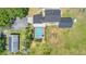 Aerial view showing home, pool, detached workshop, and expansive grounds at 3105 Pastures Rd, Kissimmee, FL 34746
