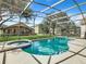 Inviting pool and spa with screened enclosure, perfect for relaxation at 133 Andalusia Loop, Davenport, FL 33837