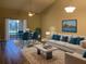 Living room with hardwood floors, city view, and comfy seating at 2181 Cypress Bay Blvd, Kissimmee, FL 34743