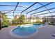 Inviting screened pool and spa with a spacious patio area at 3425 Halsway Dr, Orlando, FL 32824