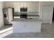 Modern kitchen with granite island and white cabinets at 6142 Sw 154Th Place Rd, Ocala, FL 34473