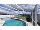 Relaxing kidney-shaped pool with screened enclosure at 3011 Bransbury Ct, Kissimmee, FL 34747