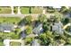 High-angle view of house and surrounding area, showing neighborhood context at 715 Eastover Cir, Deland, FL 32724