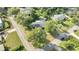 An aerial view showcasing the home's curb appeal and spacious lot at 715 Eastover Cir, Deland, FL 32724