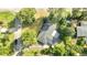 Aerial view of the property showing house and neighborhood at 715 Eastover Cir, Deland, FL 32724