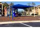 Community playground with swings, slide, and shaded play area at 2210 Grand Cayman Ct # 1722, Kissimmee, FL 34741