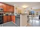 Modern kitchen with stainless steel appliances and ample cabinetry at 901 Charo Pkwy # 721, Davenport, FL 33897