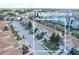 Aerial view of townhome and surrounding neighborhood at 1034 Chalcedony St, Kissimmee, FL 34744