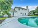 Inviting kidney-shaped pool with surrounding patio. Located in the backyard at 4155 Quail Wood Dr, St Cloud, FL 34772