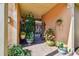 Inviting entryway with lush landscaping and a courtyard at 350 Balboa Dr, Kissimmee, FL 34759