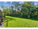 Large backyard with lush landscaping and green grass at 350 Balboa Dr, Kissimmee, FL 34759
