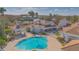 Aerial view of resort-style pool and clubhouse at 14036 Fairway Island Dr # 1515, Orlando, FL 32837